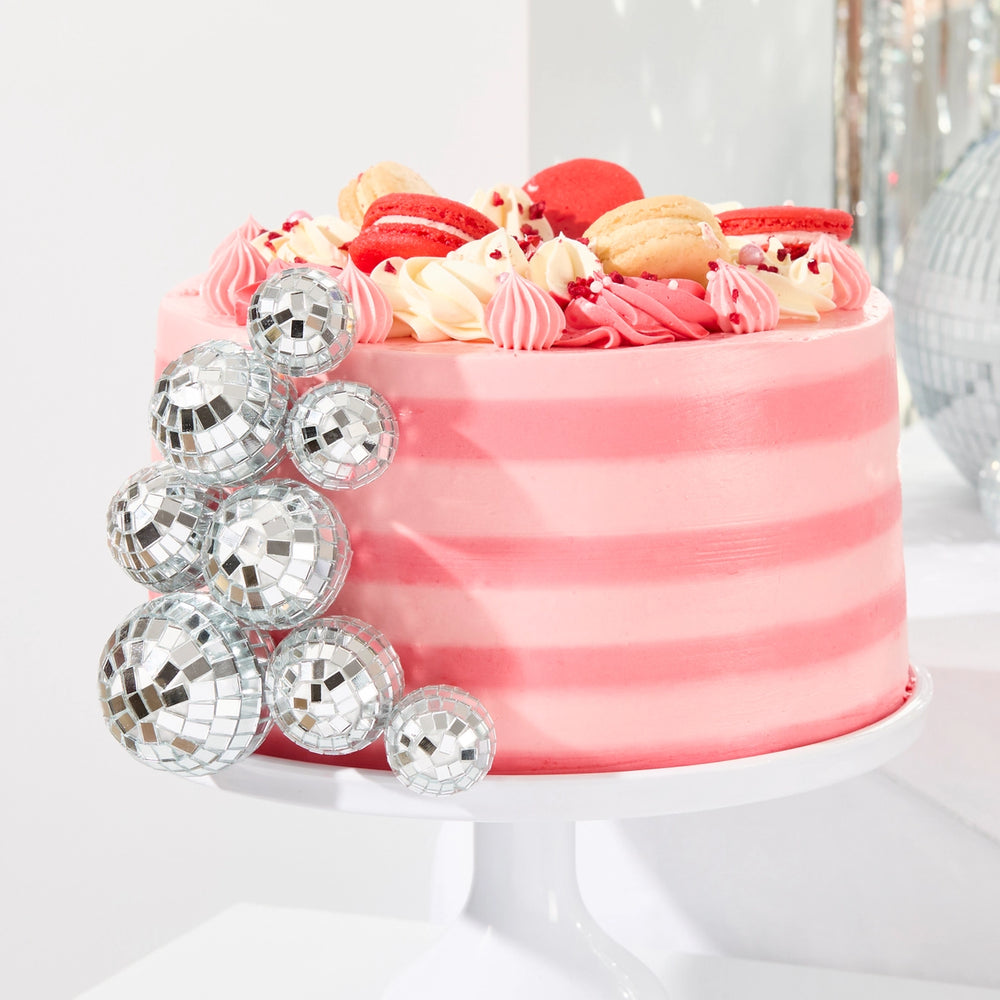 Disco Ball Cake Toppers (8 pack)
