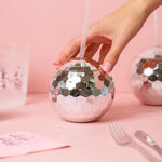 Silver Disco Ball Sipper Cup