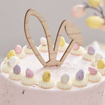 Wooden Bunny Ears Cake Topper