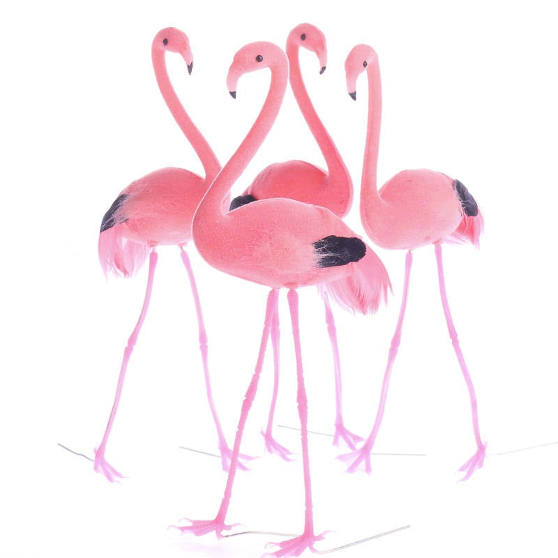 Flamingo Feathered Cake Topper