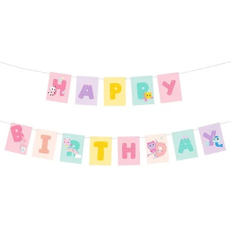 Gabby's Dollhouse Birthday Banner
