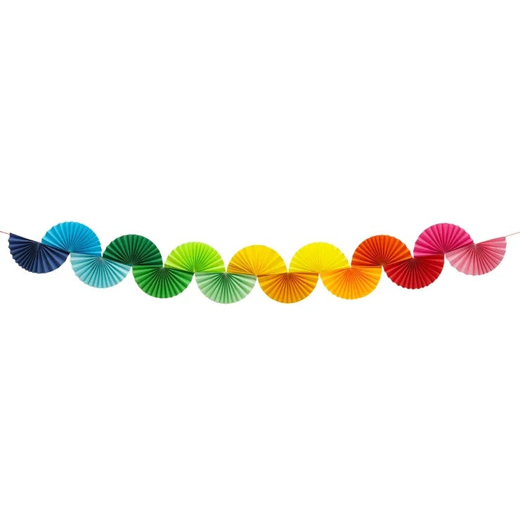 Rainbow Fan Garland