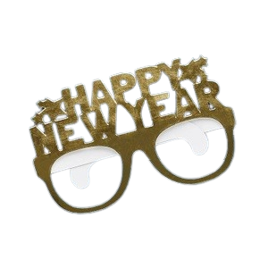 Happy New Year Gold Glasses (10 pack)