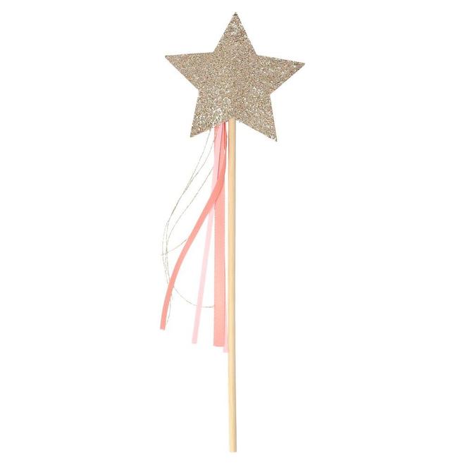 Gold Glitter Star Wands (8 pack)