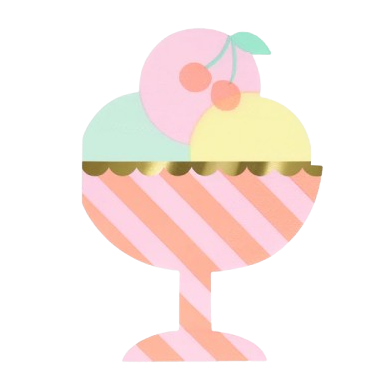 Ice Cream Sundae Napkins (16 pack)