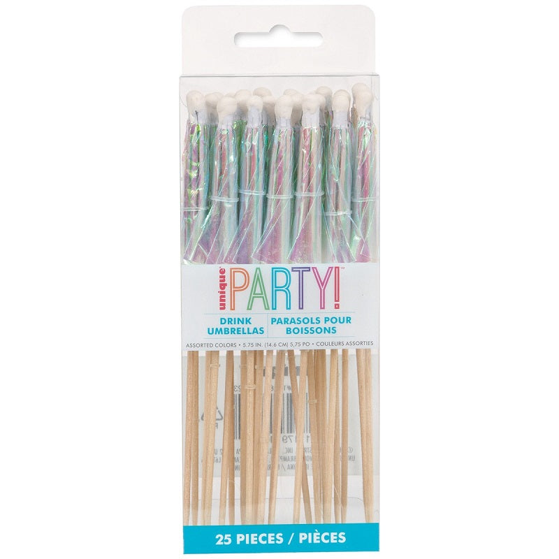Iridescent Cocktail Umbrellas (25 pack)