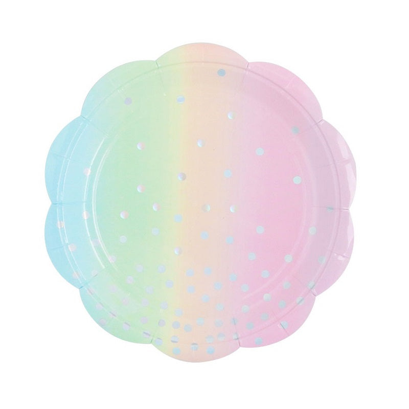 Pastel Iridescent Dessert Plates (10 pack)