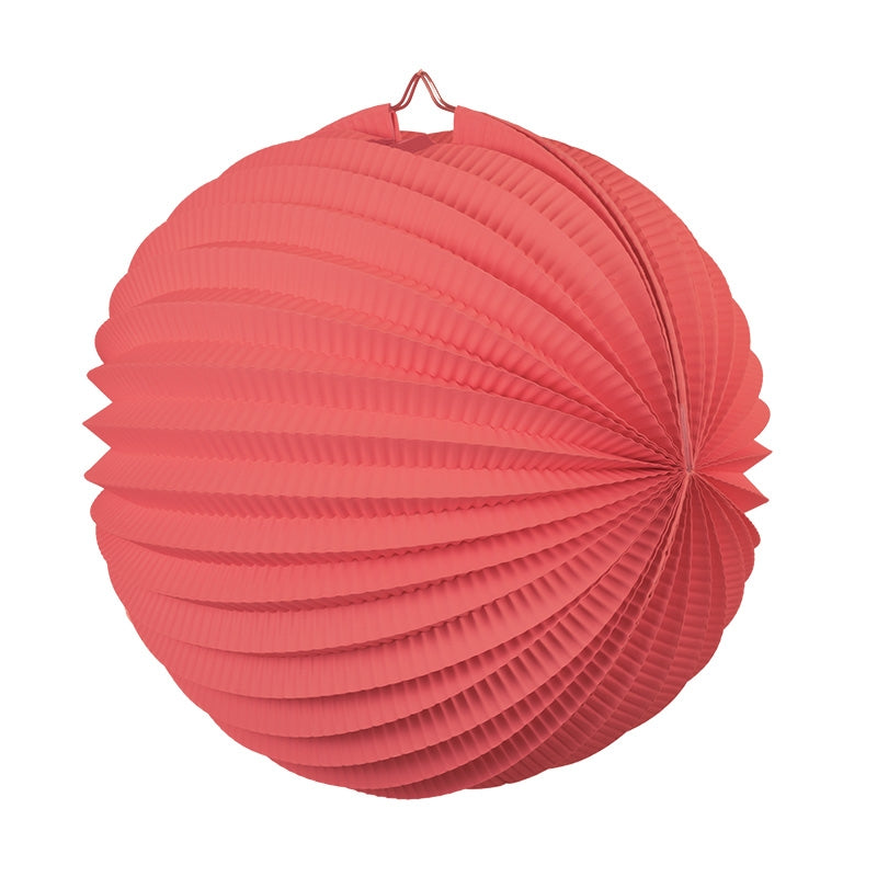 Coral Paper Lantern 25cm