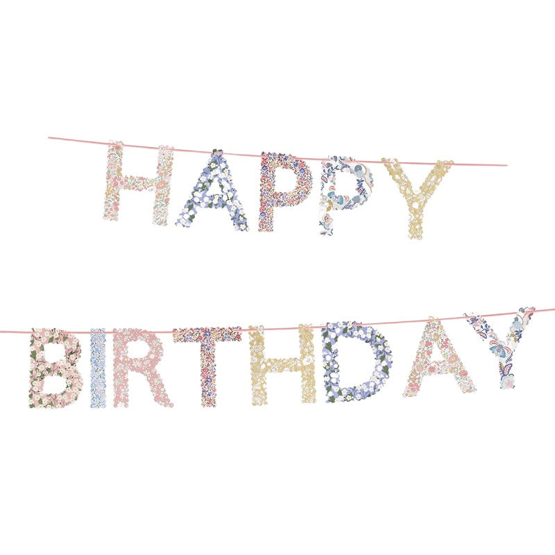 Liberty Floral Happy Birthday Garland
