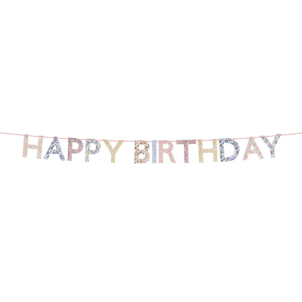 Liberty Floral Happy Birthday Garland