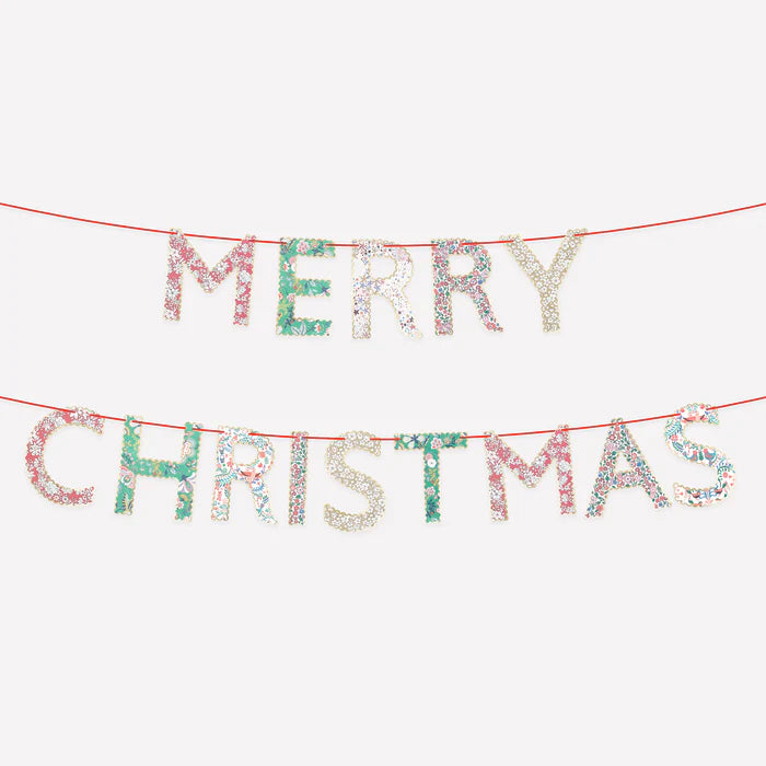 Liberty Floral Merry Christmas Garland