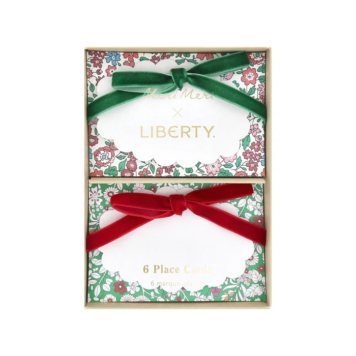 Liberty Velvet Bow Place Cards (6 pack)