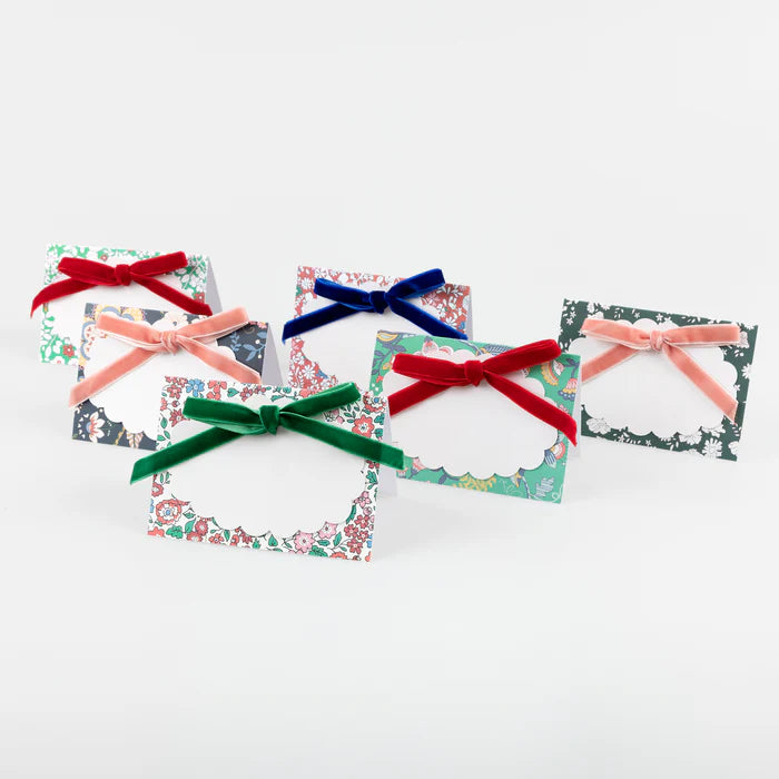 Liberty Velvet Bow Place Cards (6 pack)