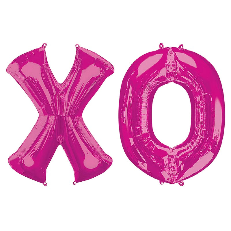 Magenta Giant 'XO' Balloons