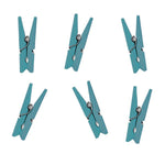 Blue Mini Wooden Pegs (24 pack)