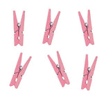 Pink Mini Wooden Pegs (24 pack)