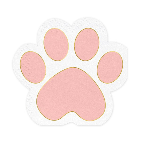 Pink Cat Paw Napkins (12 pack)