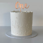 Rose Gold Mirrored One Cake Topper