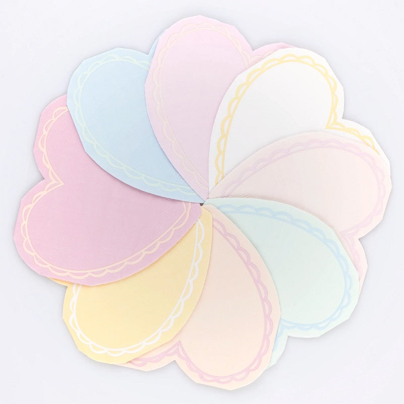 Pastel Heart Small Napkins (16 pack)