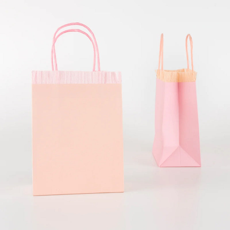 Pink Fringe Party Bags (8 pack)