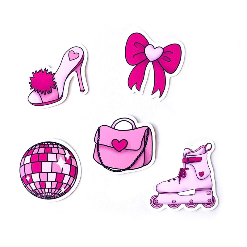 Pink Party Sticker Set (5 pack)