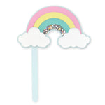 Pastel Rainbow Cake Topper