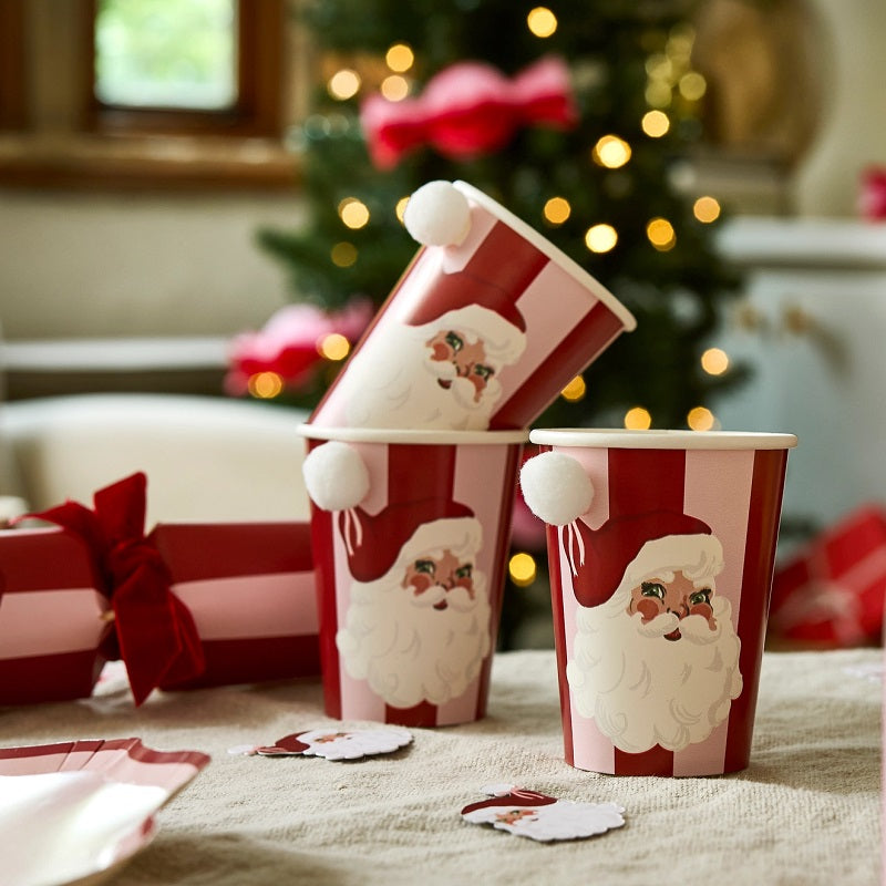 Vintage Santa Cups (8 pack)