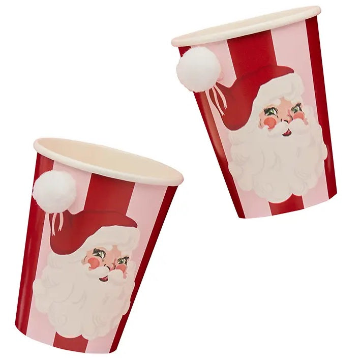Vintage Santa Cups (8 pack)