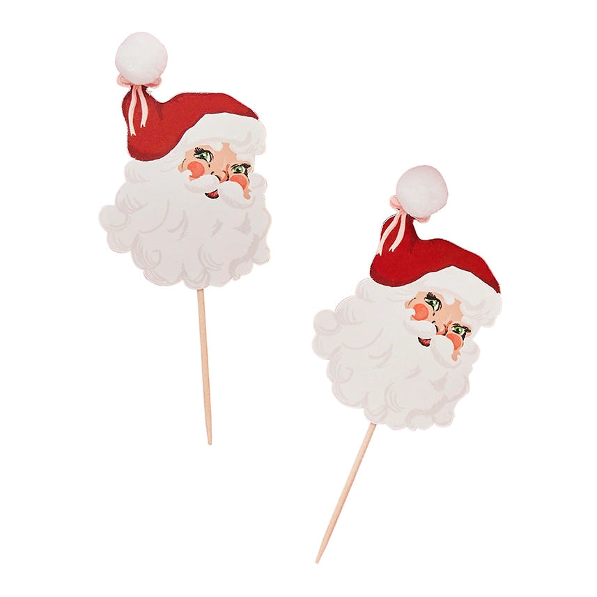 Vintage Santa Food Picks (12 pack)