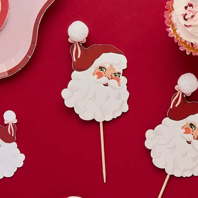 Vintage Santa Food Picks (12 pack)