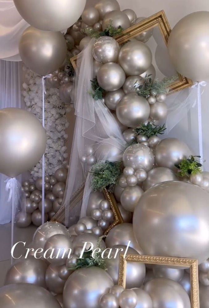 Silk Cream Pearl 60cm Round Balloon