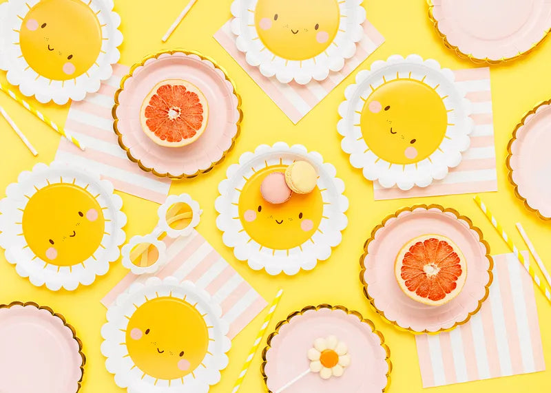 Happy Sun Dessert Plates (6 pack)