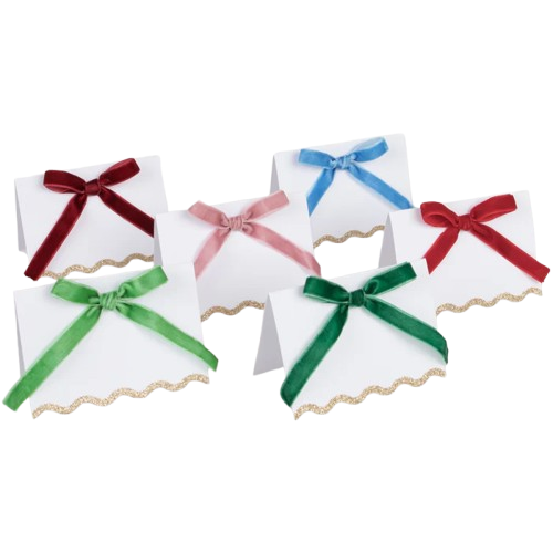 Velvet Bow Place Cards (6 pack)