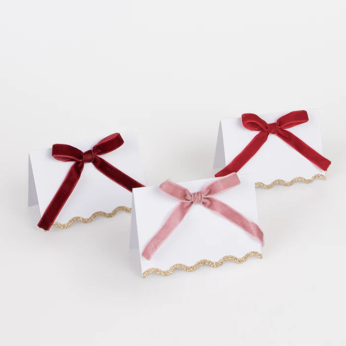 Velvet Bow Place Cards (6 pack)