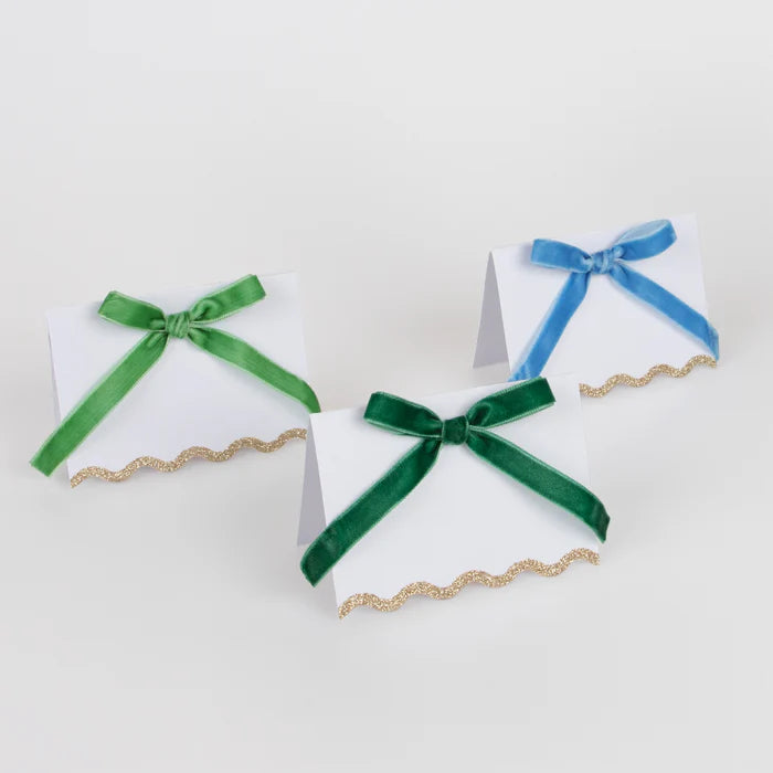 Velvet Bow Place Cards (6 pack)