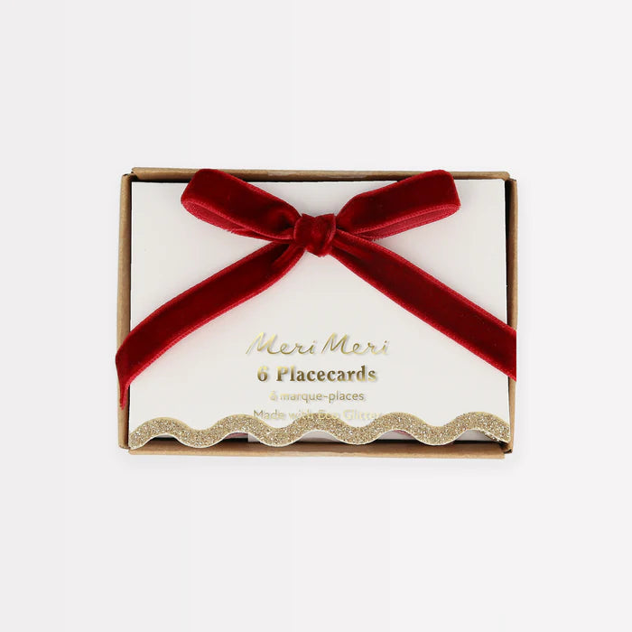 Velvet Bow Place Cards (6 pack)
