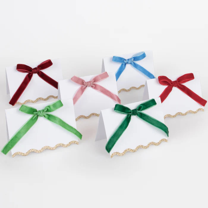 Velvet Bow Place Cards (6 pack)