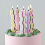 Wavy Pastel Candles (6 pack)