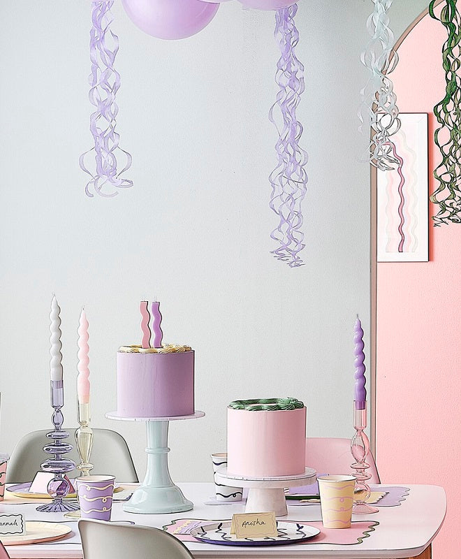 Wavy Pastel Candles (6 pack)