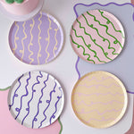Wavy Pastel Plates (8 pack)