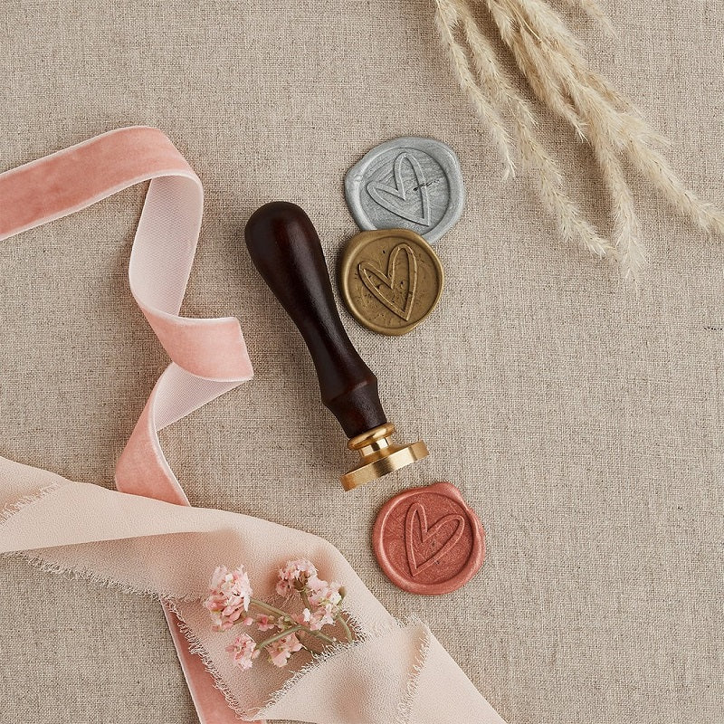 Heart Wax Seal Stamp & Gold Wax