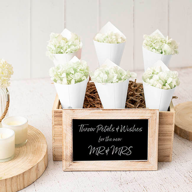 White Snack & Confetti Cones (20 pack)