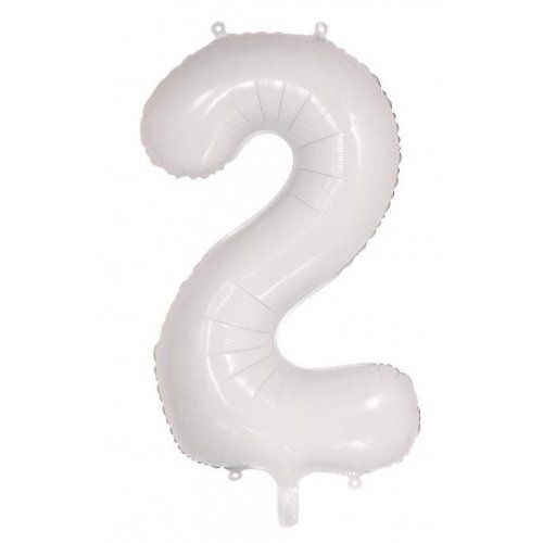 Satin White Giant Number Balloon