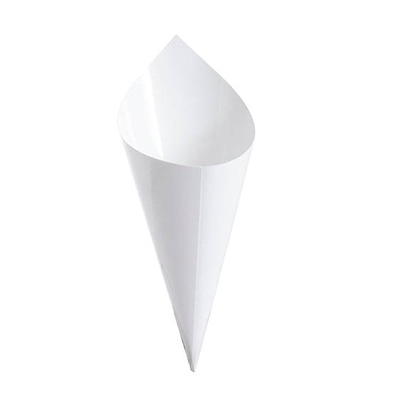 White Snack & Confetti Cones (20 pack)
