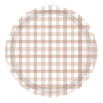 White Sand Gingham Plates (8 pack)