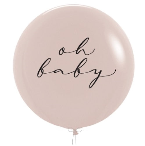 White Sand Oh Baby 60cm Balloon