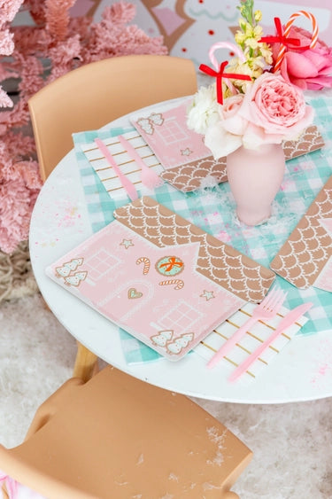 Pink Gingerbread House Plates (8 pack) *PRE-ORDER*