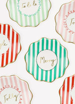 Christmas Striped Plates (8 pack)