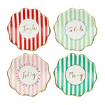Christmas Striped Plates (8 pack)