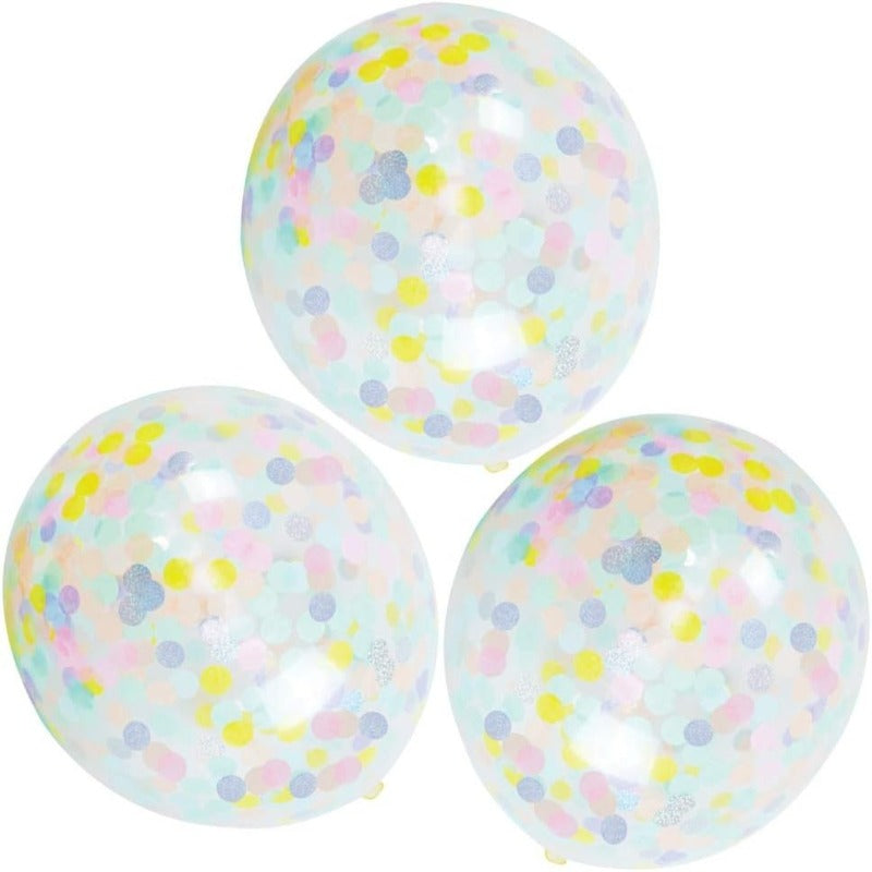 Pastel Confetti 45cm Balloons (3 pack)